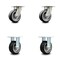 Service Caster 5 Inch Kingpinless Rubber on Aluminum Wheel Swivel Caster Swivel 2 Rigid, 2PK SCC-KP30S520-RAR-2-R-2 - alternate 1